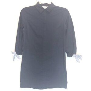 HEYTON Navy Blue Dress Shirt Collared Dress.
